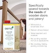 Osmo Door Wood Wax Oil 3060 Clear Satin 1L Durable Water-Resistant Finish view 3