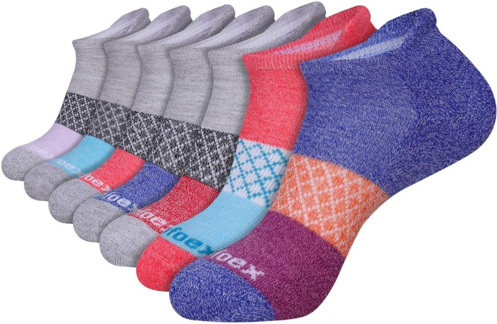 Womens Ankle Socks Athletic Running Cushioned Sole Socks with Tab (7 or 6 Pairs)