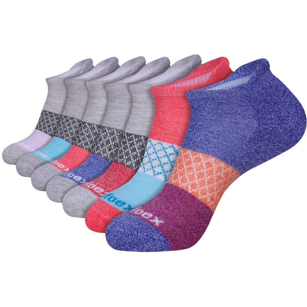 Womens Ankle Socks Athletic Running Cushioned Sole Socks with Tab (7 or 6 Pairs)