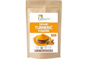 Grenera Organic Turmeric Powder 2.2 lbs (35.2 Ounce) - 5% Curcumin, Lab Tested for Purity, Organic Certified Raw Turmeric Powder