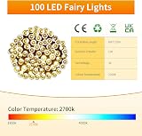 Gresonic 100LED Fairy Lights Warm White 8 Modes 66ft Outdoor Indoor Plug In view 6