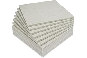 BXI Thickened Sound Absorbing Panels - 12 Pack 12 X 12 X 0.5 Inches Dense Acoustic Panels, Echo Noise Reducing Sound Panels, Tackable Studio Panels for Wall and Ceiling Acoustic Treatment