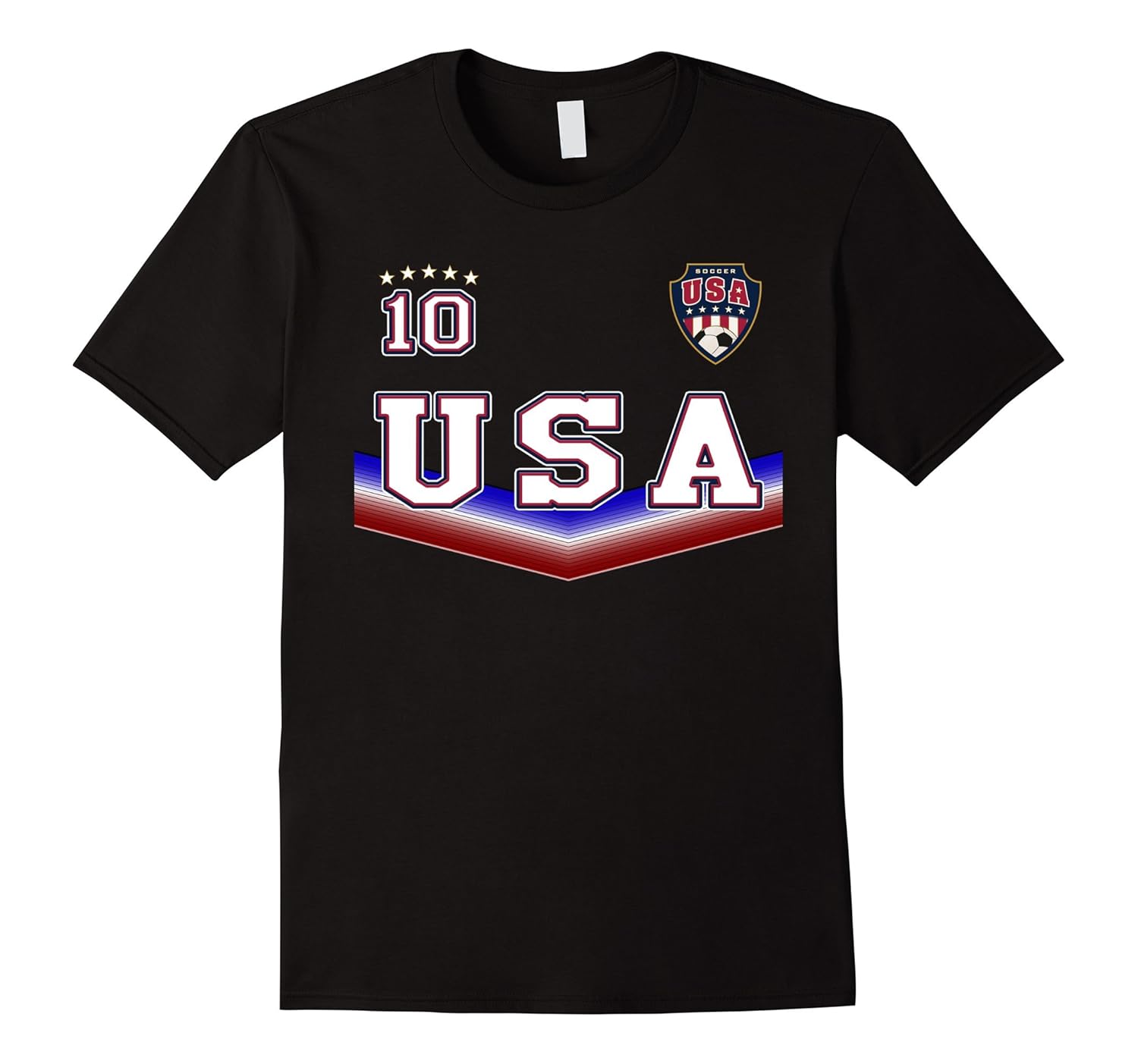 USA Soccer TShirt with Team number 10 sports apparel, TeeArt