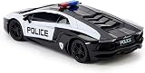 CMJ RC Cars Lamborghini Aventador LP700-4 Police 1:24 2.4GHz Lights view 8