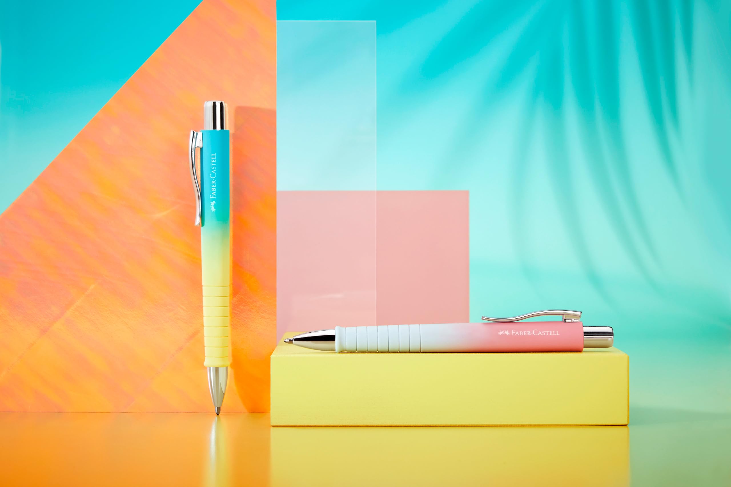 Faber-Castell 205216 - Kugelschreiber Poly Ball Sunset, 2 Stück, mit auswechselbarer XB Mine, dokumentenecht 4
