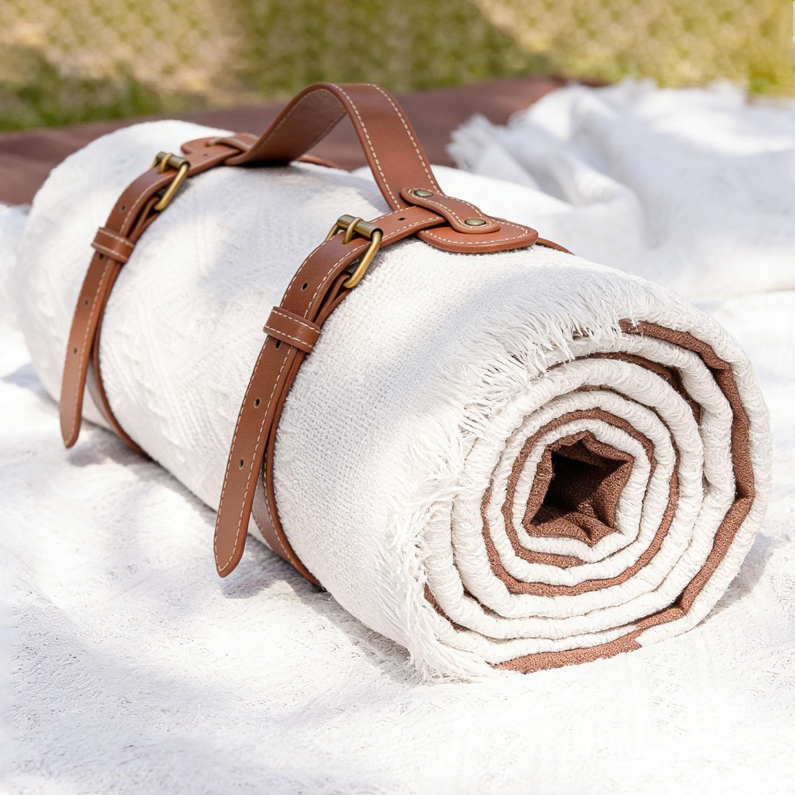 Photo 1 of Tiny Land Picnic Blankets, 2 in1 Double Layer Waterproof Mat + Blanket, Foldable Beach Mat,Outdoor Blanket, Portable Camping Blanket, Extra Large Beach Mat, for Camping Park Beach Grass