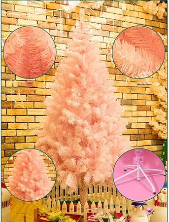 Immagini Natalizie Vittoriane.Asklkd Werchristmas Pre Illuminato Vittoriane Misti Tip Bacche E Coni Albero Di Natale Con Luci A Led String Rosa Size 210cm Amazon It Casa E Cucina