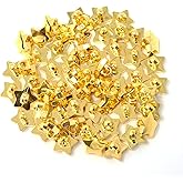 Honbay 60PCS Plastic Star Buttons Decorative Sewing Craft Buttons Embellishments for Scrapbooking Clothing DIY Craft and Other Projects (12mm)