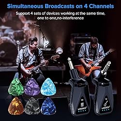 Wireless Guitar System: 164 Feet Range Wireless