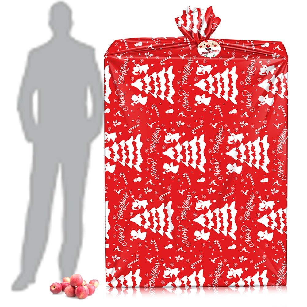 VEYLIN Extra Large Xmas Gift Bags, Christmas Bike/Bicycle Sack Present Wrapping Decoration (71 x 59 Inches)