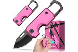 Gifts for Women Mom Her - Stocking Stuffers for Women, 2 in 1 Multitool Camping Essentials, Stylish Pocket Knife, Edc Keychai
