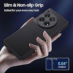 MAKAVO for OnePlus 12R Case, Translucent Matte