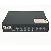 InstallerCCTV Video Quad Color 4CH Multiplexer 2 BNC Output with Remote Control and Free 1Amp Power Adapter&hellip;