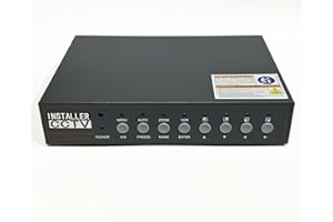 InstallerCCTV Video Quad Color 4CH Multiplexer 2 BNC Output with Remote Control and Free 1Amp Power Adapter…