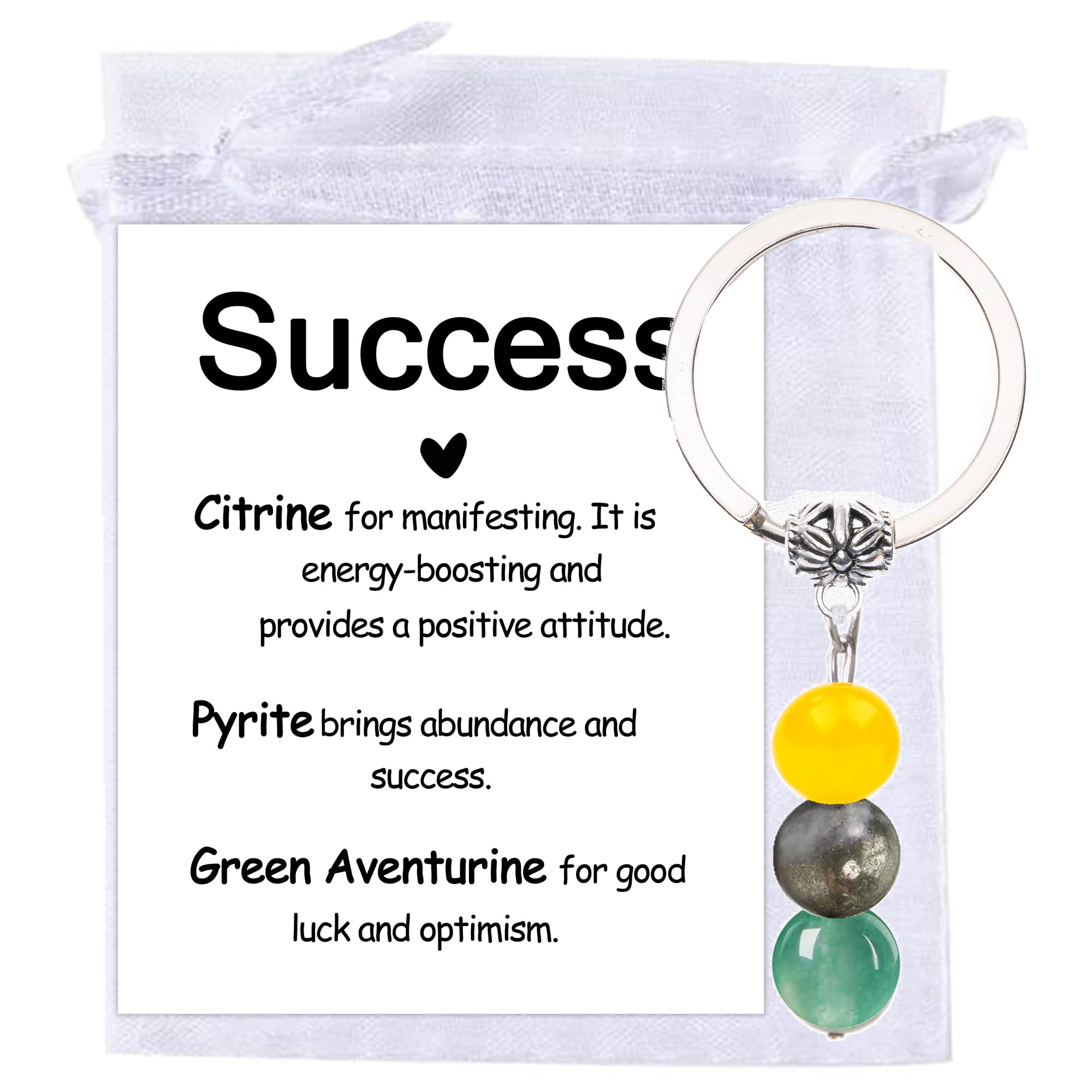 Crystal Success Keychain Gift - Farewell & Inspirational Gift for Women & Men