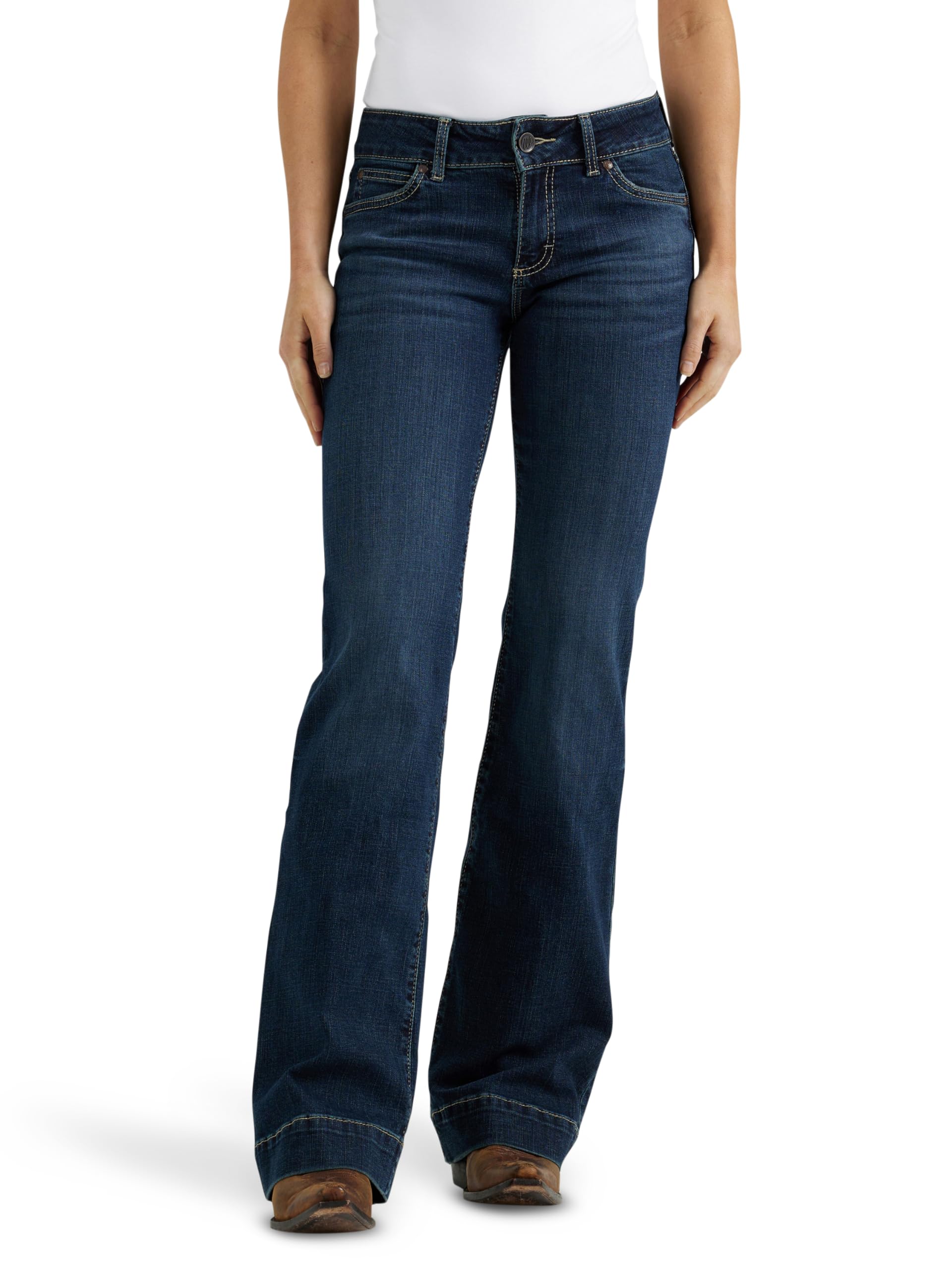 WranglerwomensRetro Mae Mid Rise Wide Leg Trouser Jean