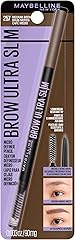 Maybelline Express Brow Ultra Slim Eyebrow Makeup, Brow Pencil with Precision Tip and Spoolie for Defined Eyebrows, Medium Br