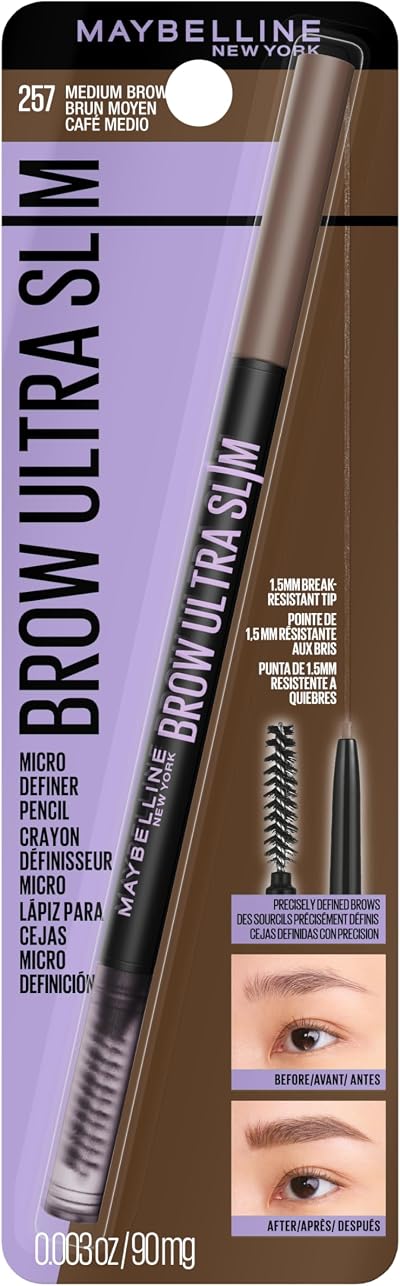 Maybelline Brow Ultra Slim Defining Eyebrow Pencil Medium Brown 257