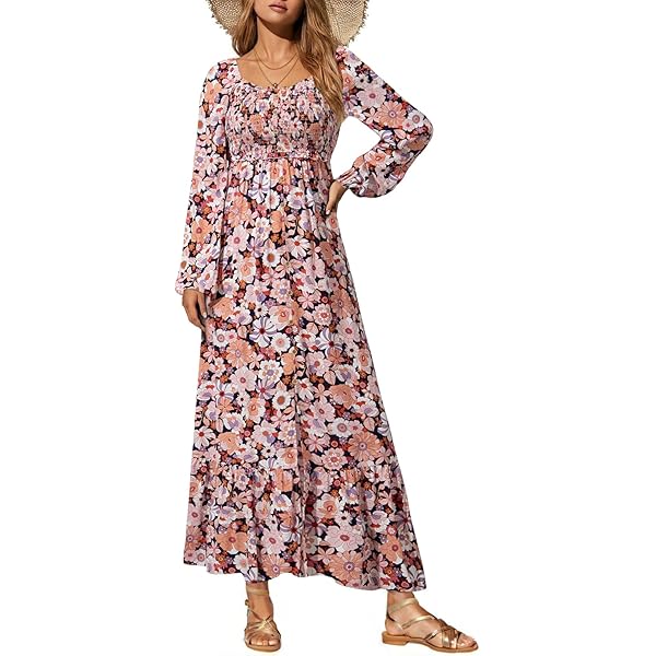Amazon.com: Owl Fallen Leaves Women's Maxi Dress Summer Casual Loose  Elegant Long Dress : Clothing, Shoes & Jewelry