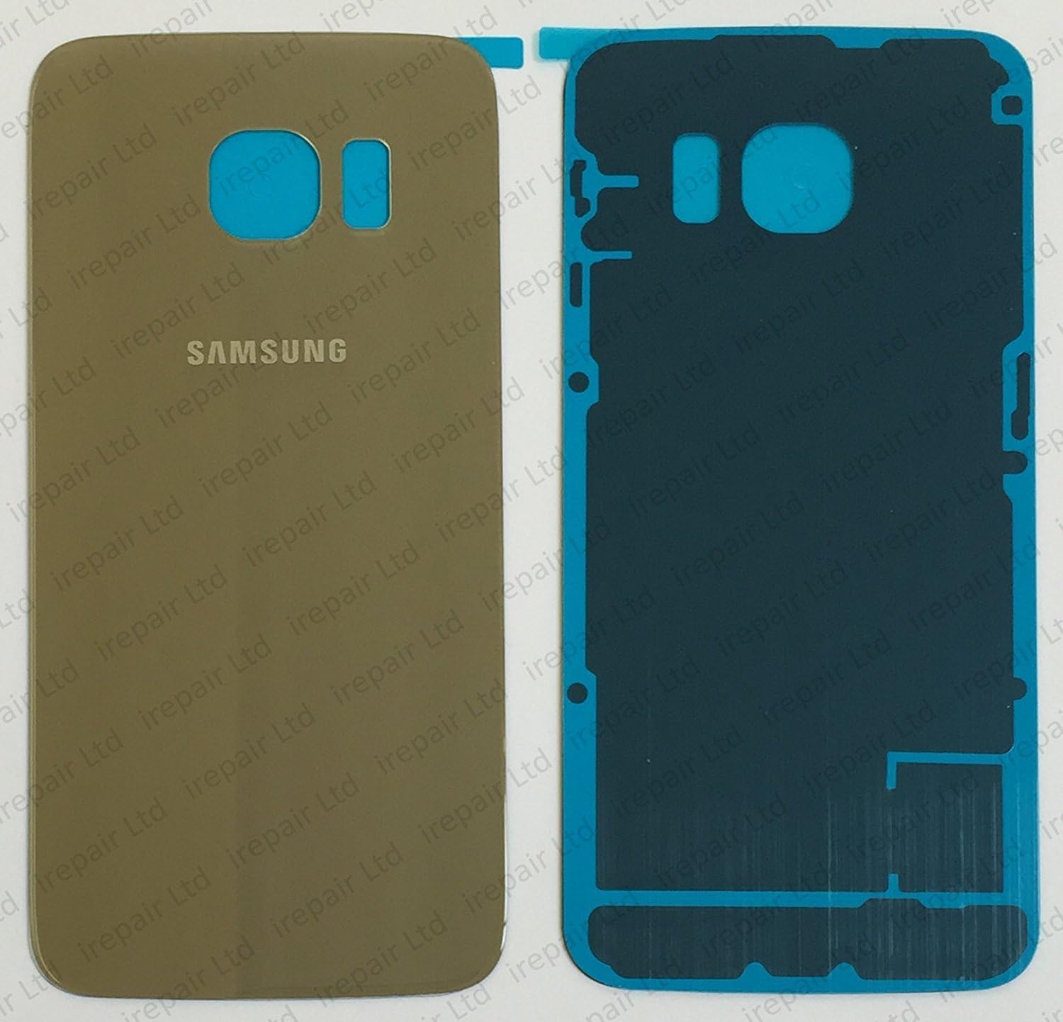 100% Original Samsung Galaxy S6 Edge Gold Platinum Back Rear Glass Battery Cover with Adhesive Genuine