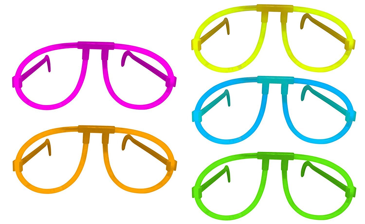 Glowtopia Glow in the Dark Glasses - Premium Glowsticks from (25, Mixed)