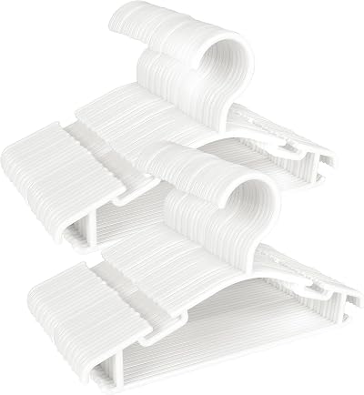 Northern Brothers Baby Coat Hangers 40 Pack White Non-Slip 26x15 cm