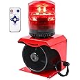 JIAWANSHUN Alarm Siren Horn Industrial Sound and Light Emergency Strobe Warning Light Outdoor Alarm Horn Siren Flashing Light Waterproof Indoor Safety AC 110-220V
