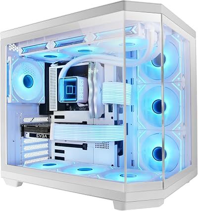 Mars Gaming MC-3TCORE Custom ATX Case Triple Tempered Glass White