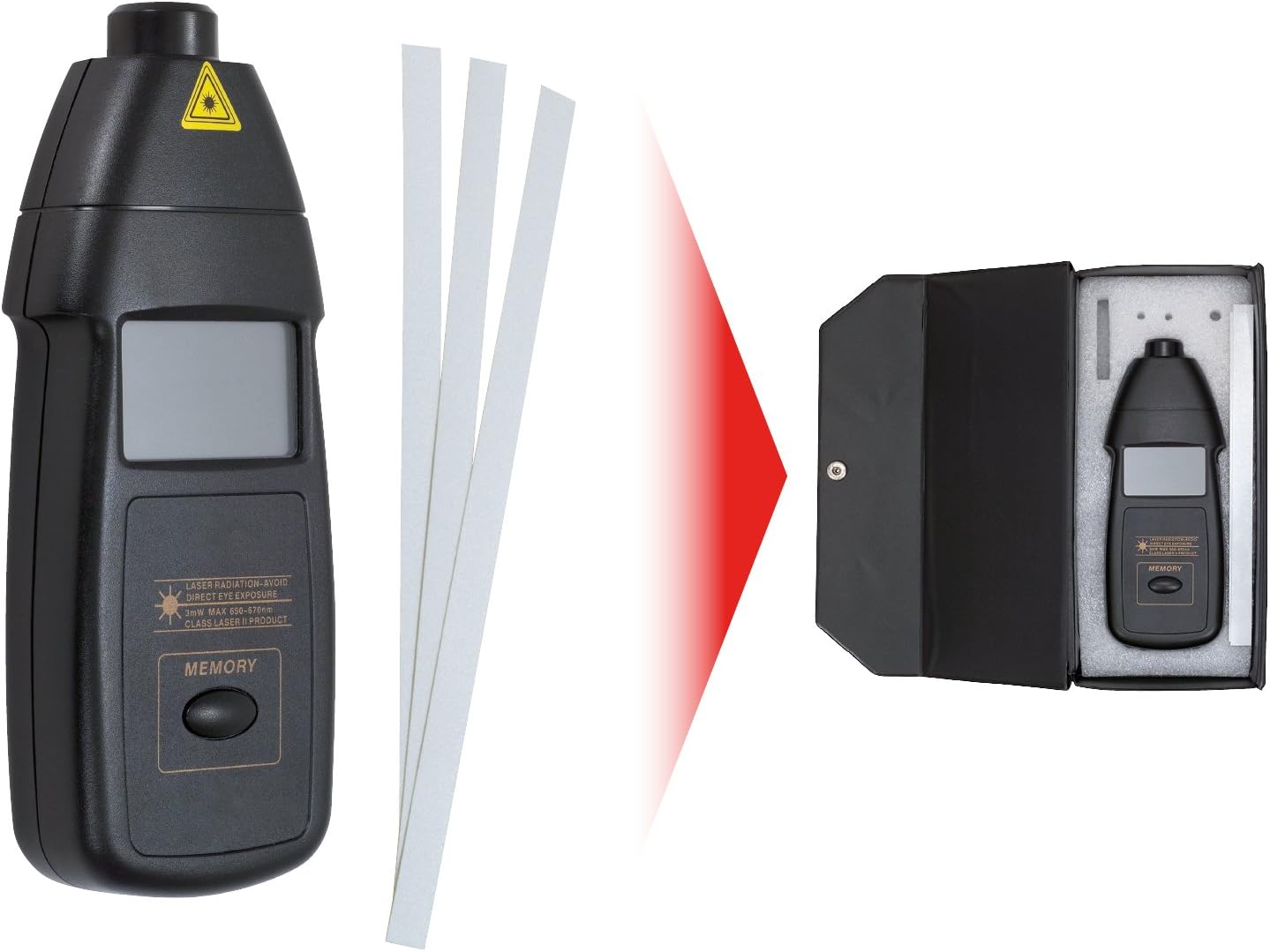 KS Tools 455.013 Photoelectric Rev Counter with LED Display/Laser - Image 3