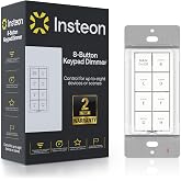 Insteon 8-Button Dimmer Keypad, in-Wall Smart Scene Controller - 2334-222 | Controls Up to 7 Devices, 150W LED, Dual-Band Smart Switch, Neutral Wire Required, Hub Required for Alexa &amp; Google Assistant