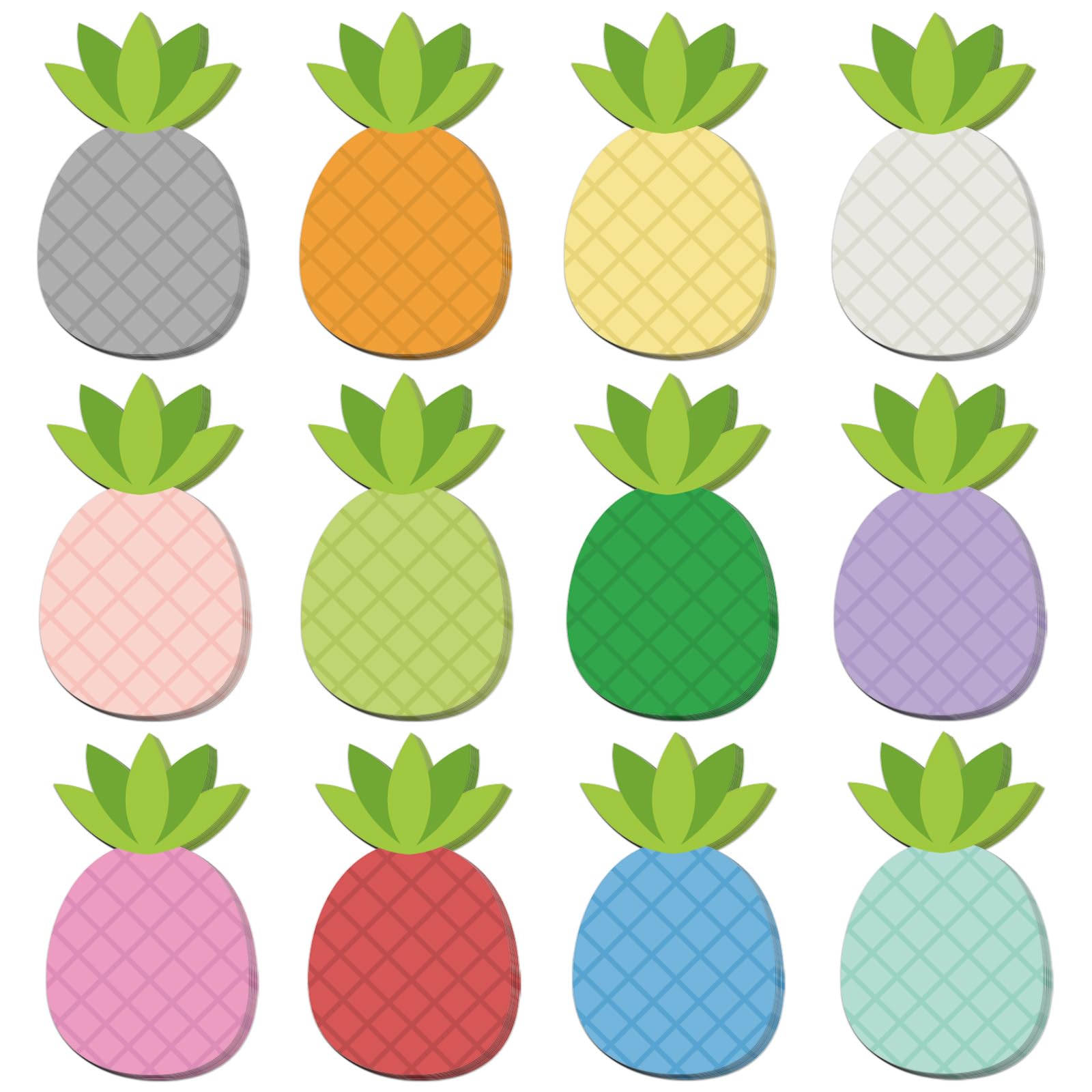 Photo 1 of 12 Pcs Pineapple Shape Sticky Notes Cute Pineapple Sticky Notepad Colorful Self Sticky Memo Pads Funny Fruit Shaped Post Notes Mini Removable Note for Office School Stationery Supplies Party Gift