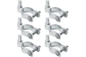 VIVIDA 1-5/8" Chain Link Gate Hinge 6 PCS, Galvanized Pipe Post Hinge for 1-5/8" OD Pipe, Chain Link Gate Hardware