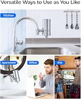 Waterdrop Water Filter Tap Stainless Steel Faucet Filter 320 Gal 0.5 GPM view 7