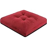 LYLNBYWK Recliner Cushions, 20x20x5 Inch Double Layer Design Chair Cushion, Soft Tufted Thickened Seat Cushions for Elderly, Wine Red