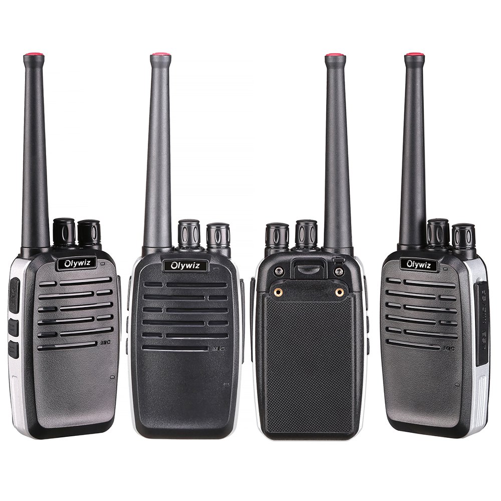Walkie Talkies 2W Olywiz-819 Aluminum Body Tiny Walkie Talkies Handheld 16 Channels 1800 mAh Battery Two Way Radio 2 Pack