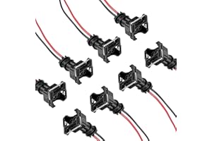 NYTKL 8 PCS Fuel Injector Connector, EV1 OBD1 Typre Plug Wire Harness Pigtail Wiring Loom, Plug-in Adapter Fuel Injector Socket with 18 AWG Extended Wires, Car Accessories