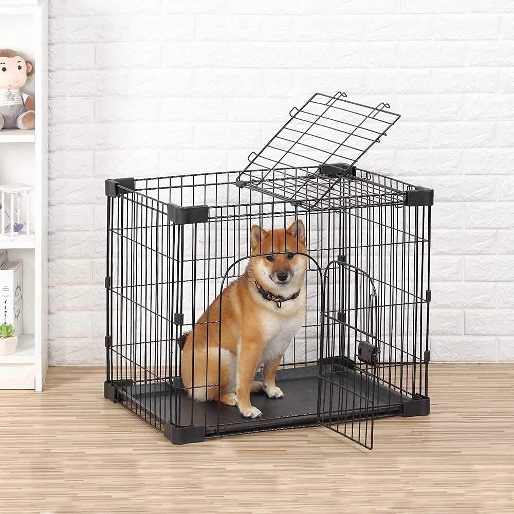 Amazon Dreamsoule ドッグケージ 犬 サークル 室内 ケージ ペット用シンプルケージ 屋根付き 73lｘ53wｘ60h Dreamsoule ケージ 通販