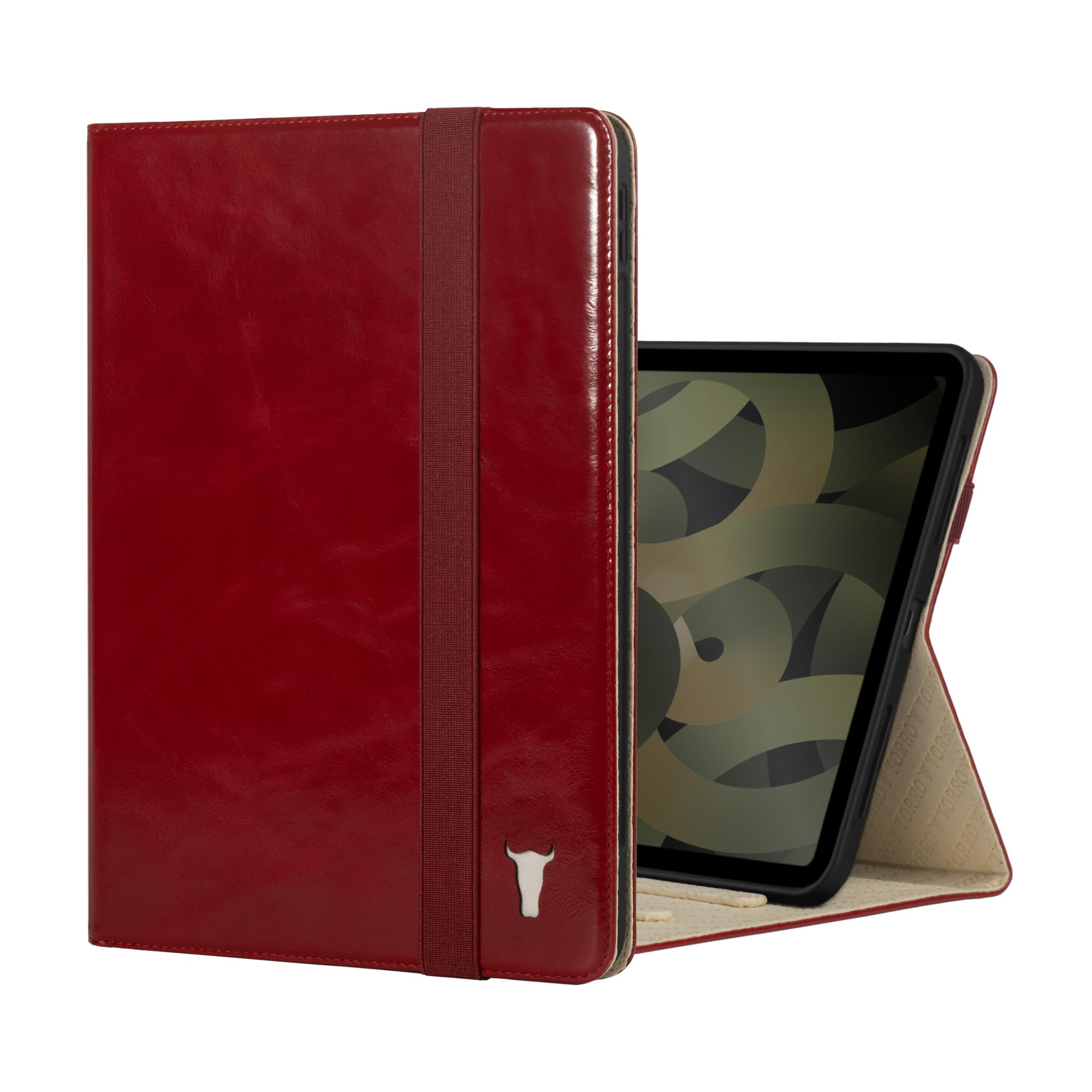 TORRO Case Compatible with iPad Air 11" M4 (2026), M3 (2025) & M2 (2024) and iPad Air 5th / 4th Gen - Leather Folio Cover, Stand, Apple Pencil Charging, Auto Wake/Sleep (Red)