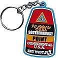 Vagabond Heart Key West Keychain - Southernmost Point Marker Souvenir - Florida Keys Keychain