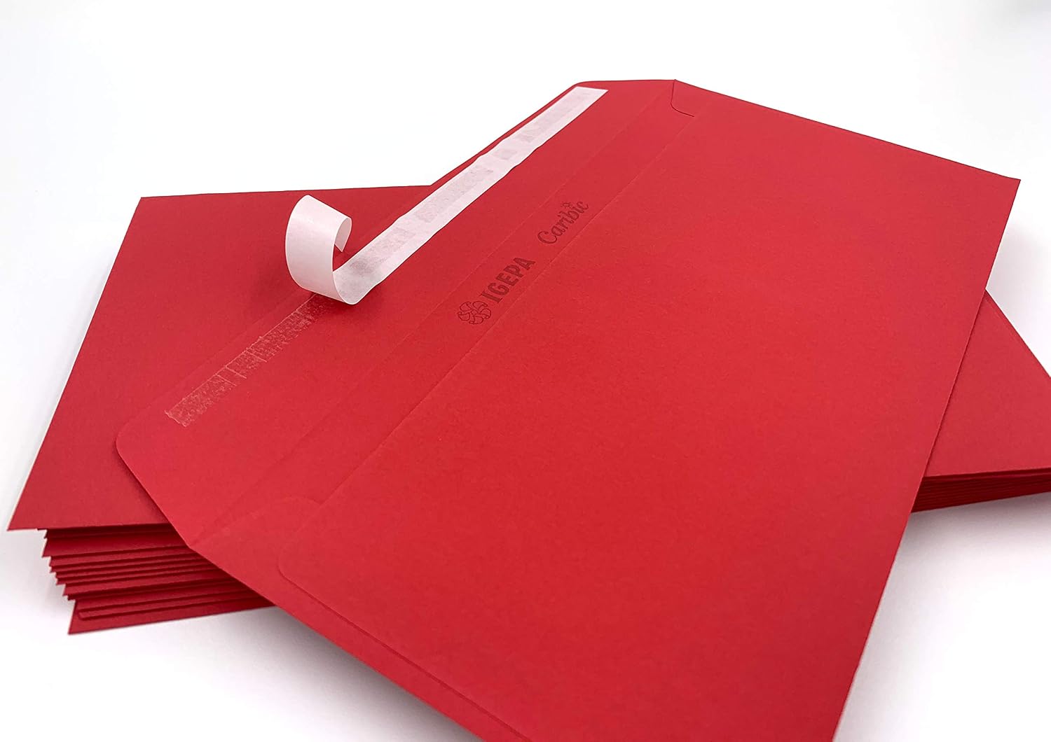 100 Envelopes, Cadmium, Dark Red, 220 x 110 mm, self-Adhesive, 22 x 11 cm