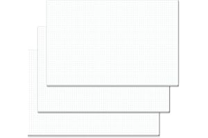 LYUZECHEEAN Large Engineering Graph Paper Pad - 60 Sheets/120 Pages, 17" x 11" Quadrille Grid Paper for Drafting, Engineering, Blueprint Drawing, Architect Designers, 4"x4" Blue Grid Paper, Giant Drafting Pad