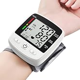 MBUPAI FDA Cleared Blood Pressure Monitor Wrist BP Machine for Home Use | 5.3-7.7in Adjustable Wrist Cuff, Portable &amp; Rechargeable , 2 Users *90 Memory, LCD Screen, Voice Prompt, Carrying Case