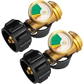 DOZYANT Propane Tank Gauge Level Indicator Leak Detector for 5lb-40lb Propane Tanks, Universal for BBQ Gas Grill, Cylinder, R