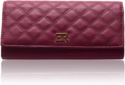 Amazon Anan 掲載商品 レディース 長財布 人気 キルティング 大容量 多機能 レシート ギャルソンタイプ 見やすいカードケース 使いやすい Burgundy 財布