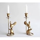 Mouse Reading Taper Candle Holders, Creative Animal Candlestick Holders, Centerpiece Table Decorative Candlelight, Dinner Metal Candle Stand, Home Decor…