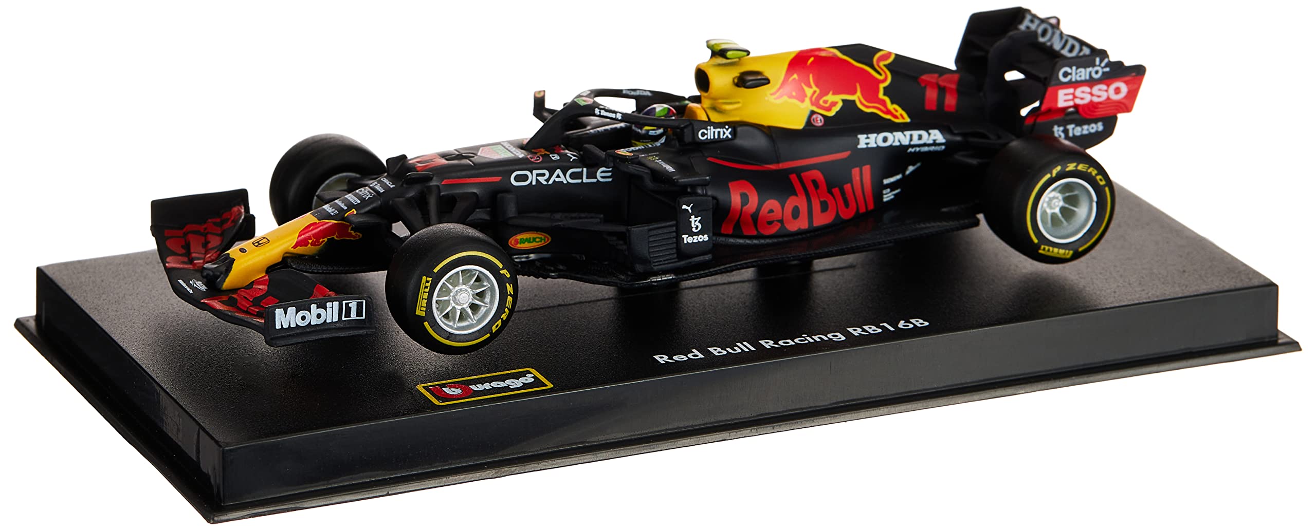 Bburago B18-38056P 1:43 F1 Aston Martin RED Bull Racing RB16B with Helmet Perez, Assorted Colours