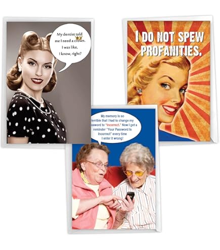 Anne Taintor Birthday Cards Funny Vintage Retro Greeting Card For Her, 4.25\" X 5.5\", Getting Lit In The Kitchen