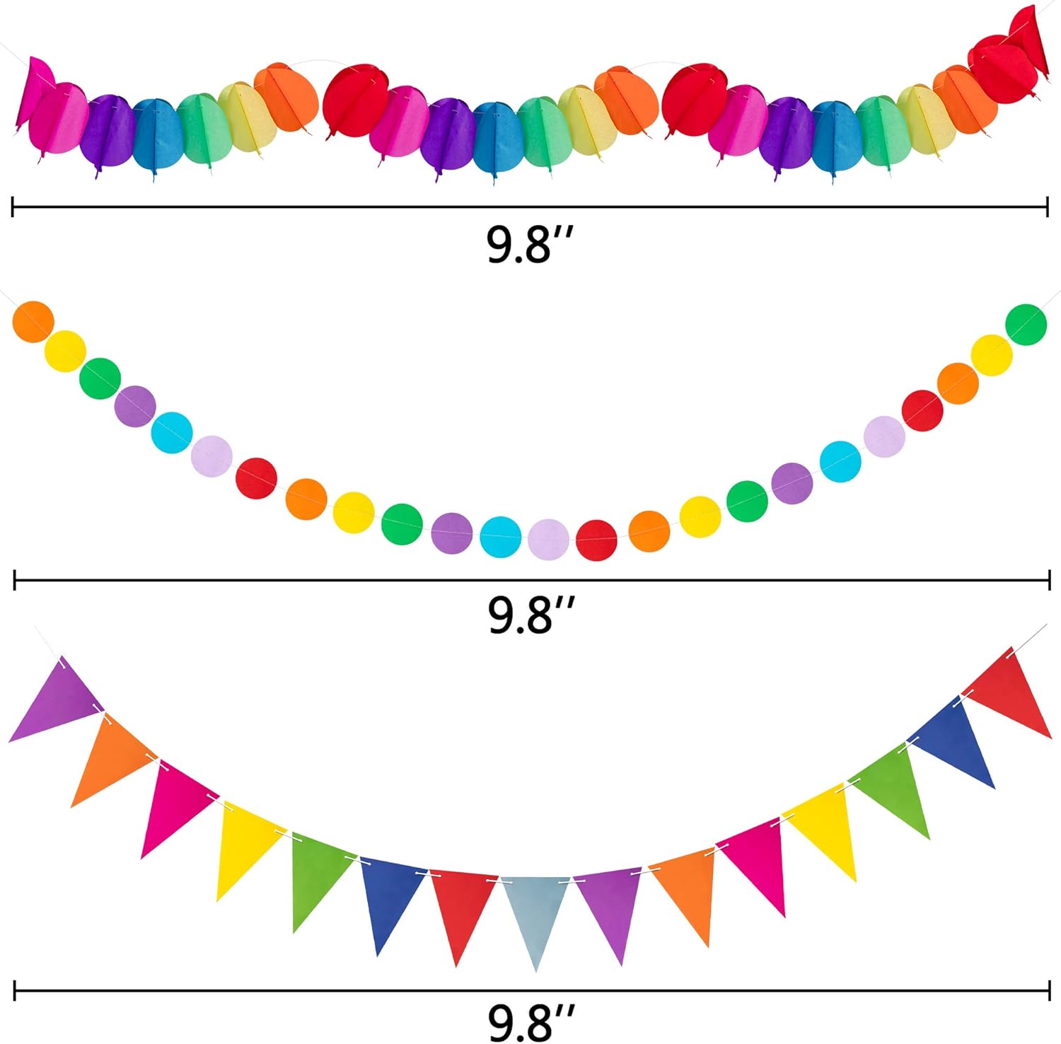 Moon Boat 35PCS Fiesta Paper Fan Party Decorations Set - Cinco De Mayo Pom Poms,Pennant,Garland String,Banner,Hanging Swirls Decor Supplies: Toys & Games