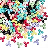 SUNNYCLUE 1 Box 200Pcs Tri Beads Triangle Bead Bulk Plastic Colorful Opaque Acrylic Round Ball Spacers for Jewelry Making DIY Bracelet Necklace Earrings Keychains Craft Hanging Ornament Supplies