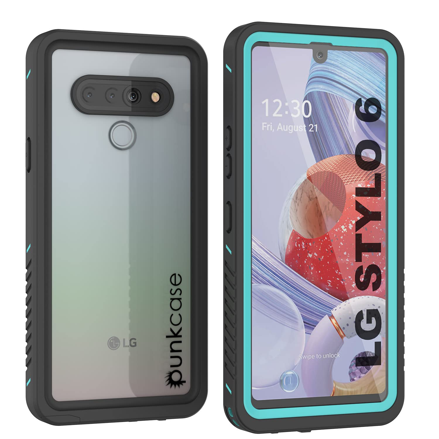Punkcase for LG Stylo 6 Waterproof Case [Extreme Series] [Slim Fit] [IP68 Certified] [Shockproof] [Snowproof] Armor Cover W/Built in Screen Protector for LG Stylo 6 (6.8") (2020) (Teal)